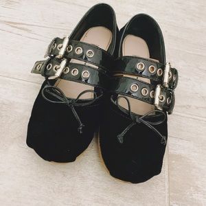 Authentic Miu Miu suede flats